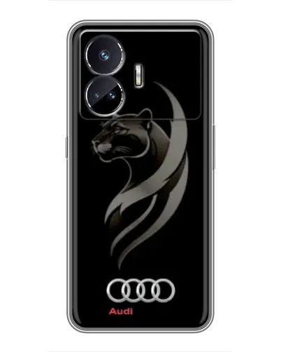 Чехол для Realme GT5 с картинкой «Графика — пантера и Audi»