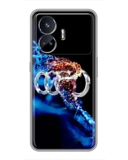 Чехол для Realme GT5 с картинкой «Энергия лого Audi» Чехол для Realme GT5 с картинкой «Энергия лого Audi»