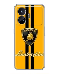 Чехол для Realme GT5 с картинкой «Lamborghini Stripe желтый»