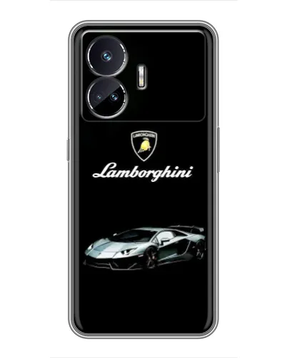 Чехол для Realme GT5 с картинкой «Логотип Lamborghini классика»