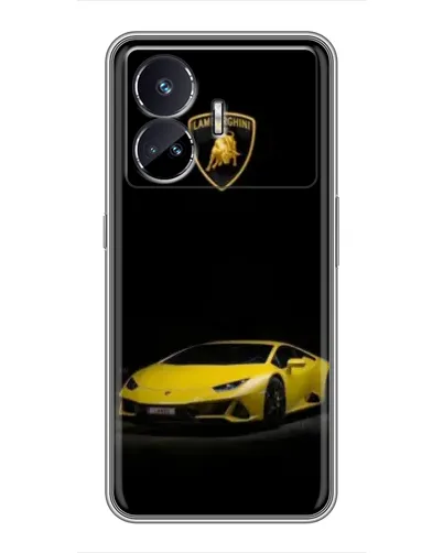 Чехол для Realme GT5 с картинкой «Lamborghini желтый акцент»