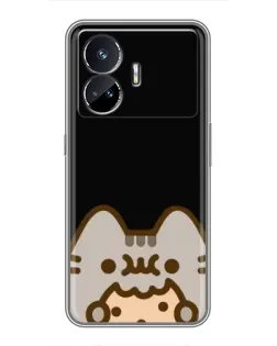 Чехол для Realme GT5 с картинкой «Пушин на черном» Чехол для Realme GT5 с картинкой «Пушин на черном»