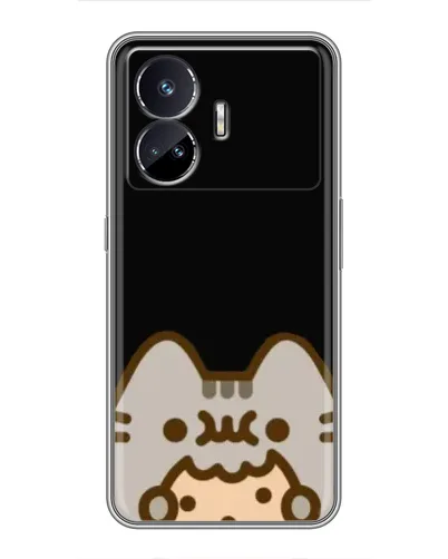 Чехол для Realme GT5 с картинкой «Пушин на черном» Чехол для Realme GT5 с картинкой «Пушин на черном»