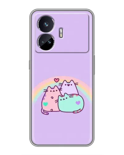 Чехол для Realme GT5 с картинкой «Радужные Пушины» Чехол для Realme GT5 с картинкой «Радужные Пушины»