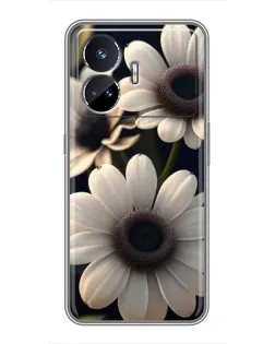Чехол для Realme GT5 с картинкой «Белые маргаритки макро» Чехол для Realme GT5 с картинкой «Белые маргаритки макро»