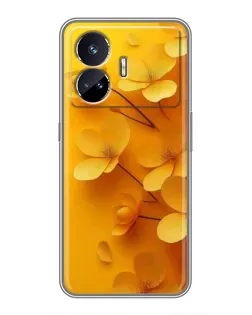 Чехол для Realme GT5 с картинкой «Золотые лепестки» Чехол для Realme GT5 с картинкой «Золотые лепестки»