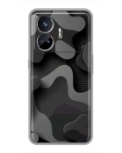 Чехол для Realme GT5 с картинкой «Темный абстрактный камуфляж» Чехол для Realme GT5 с картинкой «Темный абстрактный камуфляж»