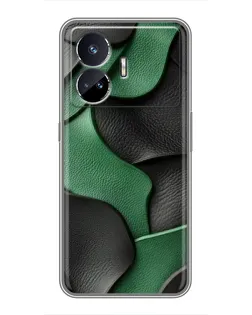 Чехол для Realme GT5 с картинкой «Зеленые кожаные волны» Чехол для Realme GT5 с картинкой «Зеленые кожаные волны»