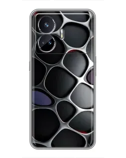 Чехол для Realme GT5 с картинкой «Объемная темная решетка» Чехол для Realme GT5 с картинкой «Объемная темная решетка»