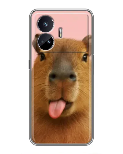 Чехол для Realme GT5 с картинкой «Капибара с языком» Чехол для Realme GT5 с картинкой «Капибара с языком»