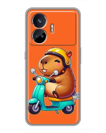 Чехол для Realme GT5 с картинкой «Капибара на скутере» Чехол для Realme GT5 с картинкой «Капибара на скутере»