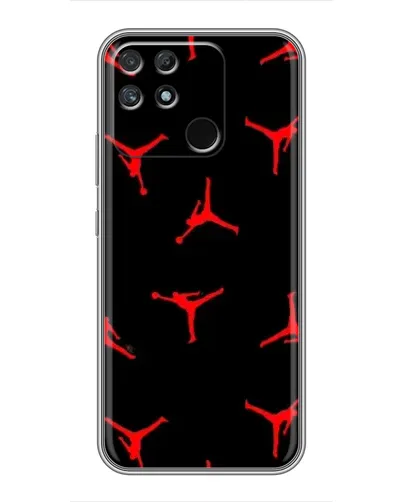 Чехол для Realme NARZO 30A с картинкой «Jordan Red Pattern»