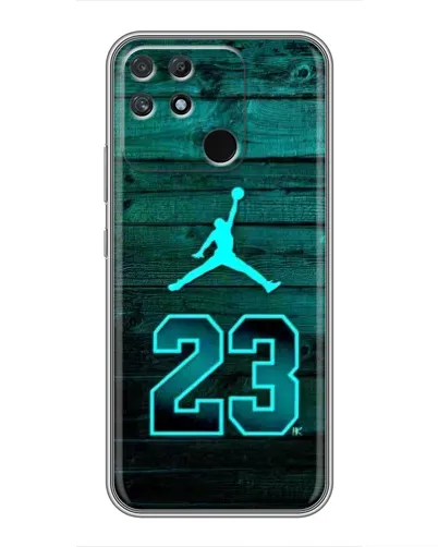 Чехол для Realme NARZO 30A с картинкой «Jordan Cyan 23»