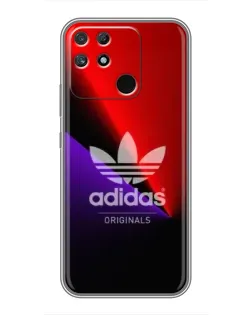 Чехол для Realme NARZO 30A с картинкой «Adidas Red Neon»