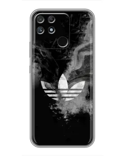 Чехол для Realme NARZO 30A с картинкой «Абстрактный дым Adidas»