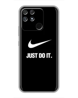 Чехол для Realme NARZO 30A с картинкой «Классический принт Nike» Чехол для Realme NARZO 30A с картинкой «Классический принт Nike»