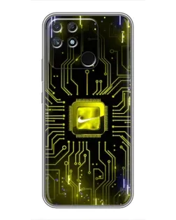 Чехол для Realme NARZO 30A с картинкой «Nike — золотая искра» Чехол для Realme NARZO 30A с картинкой «Nike — золотая искра»