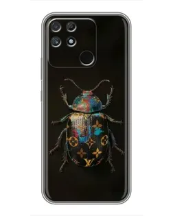 Чехол для Realme NARZO 30A с картинкой «LV — мраморный принт»