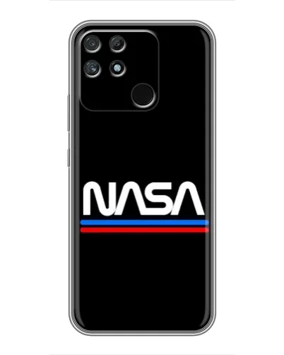 Чехол для Realme NARZO 30A с картинкой «NASA — классика Red Blue» Чехол для Realme NARZO 30A с картинкой «NASA — классика Red Blue»