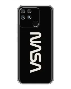 Чехол для Realme NARZO 30A с картинкой «NASA — вертикальный логотип» Чехол для Realme NARZO 30A с картинкой «NASA — вертикальный логотип»