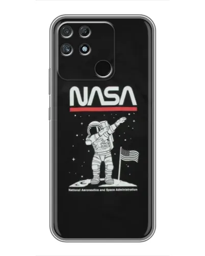 Чехол для Realme NARZO 30A с картинкой «NASA — шагаем по Луне» Чехол для Realme NARZO 30A с картинкой «NASA — шагаем по Луне»