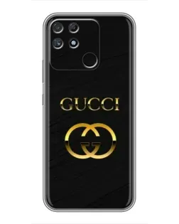 Чехол для Realme NARZO 30A с картинкой «Золотой логотип Gucci»