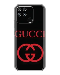 Чехол для Realme NARZO 30A с картинкой «Gucci — красный логотип»