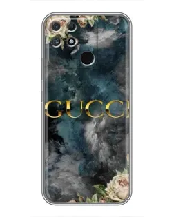 Чехол для Realme NARZO 30A с картинкой «Абстрактные цветы Gucci»