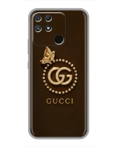 Чехол для Realme NARZO 30A с картинкой «Gucci — золотая бабочка»
