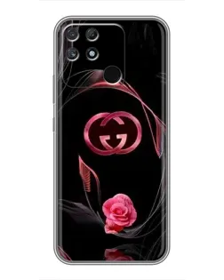 Чехол для Realme NARZO 30A с картинкой «Gucci — неоновая роза»