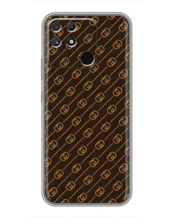 Чехол для Realme NARZO 30A с картинкой «Gucci — золотые диагонали»