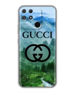Чехол для Realme NARZO 30A с картинкой «Gucci — горный пейзаж»