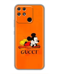 Чехол для Realme NARZO 30A с картинкой «Микки Маус Gucci — оранж»