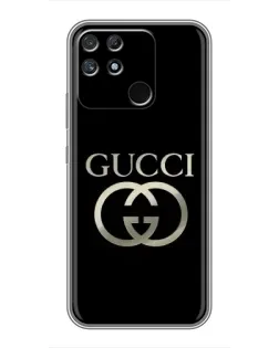 Чехол для Realme NARZO 30A с картинкой «Gucci — золото на черном»