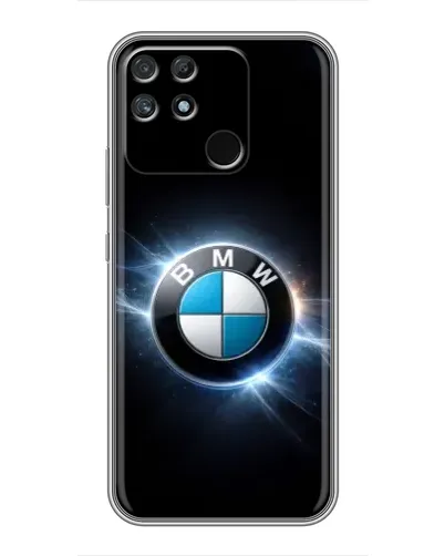 Чехол для Realme NARZO 30A с картинкой «BMW — неоновое сияние»