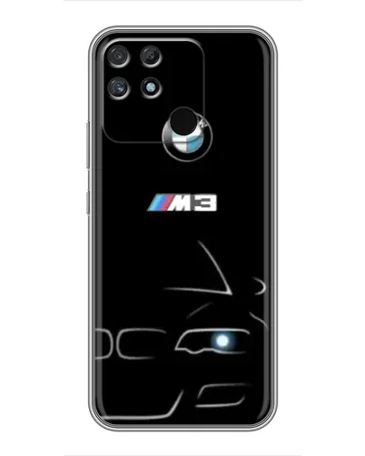 Чехол для Realme NARZO 30A с картинкой «Минималистичный принт BMW M3»