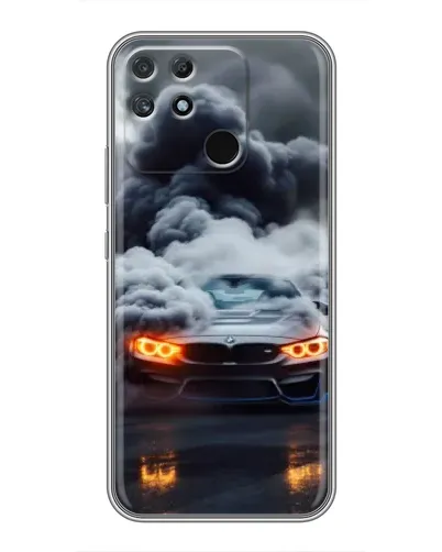 Чехол для Realme NARZO 30A с картинкой «BMW в дыму»