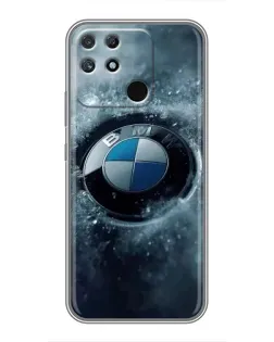 Чехол для Realme NARZO 30A с картинкой «Логотип BMW — лед»