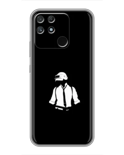 Чехол для Realme NARZO 30A с картинкой «PUBG — белый шлем»