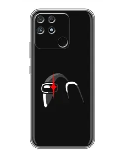 Чехол для Realme NARZO 30A с картинкой «Among Us шлем»