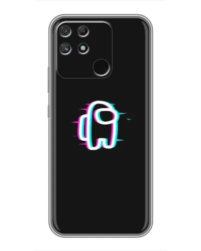 Чехол для Realme NARZO 30A с картинкой «Among Us неон»