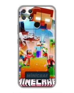 Чехол для Realme NARZO 30A с картинкой «Minecraft герои игры»