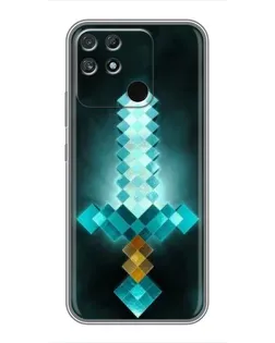 Чехол для Realme NARZO 30A с картинкой «Алмазный меч неон»