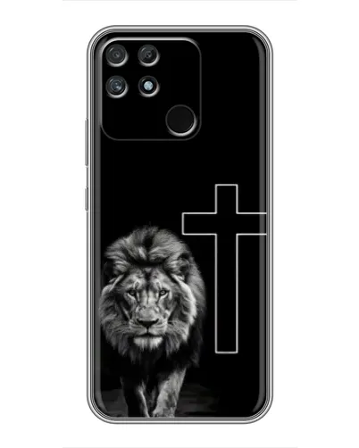 Чехол для Realme NARZO 30A с картинкой «Лев и Крест»