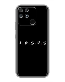 Чехол для Realme NARZO 30A с картинкой «Точки веры J.E.S.U.S.»