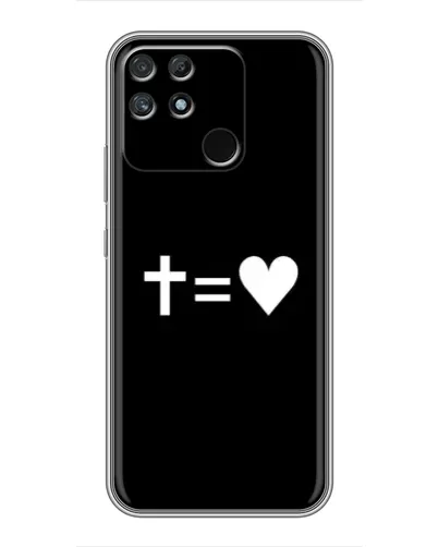 Чехол для Realme NARZO 30A с картинкой «Крест и Сердце»