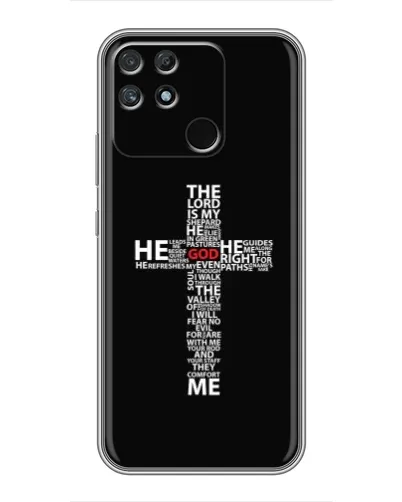 Чехол для Realme NARZO 30A с картинкой «Текстовый крест» Чехол для Realme NARZO 30A с картинкой «Текстовый крест»