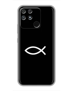 Чехол для Realme NARZO 30A с картинкой «Символ рыбы Jesus»