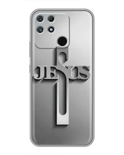 Чехол для Realme NARZO 30A с картинкой «Металлический крест Jesus» Чехол для Realme NARZO 30A с картинкой «Металлический крест Jesus»