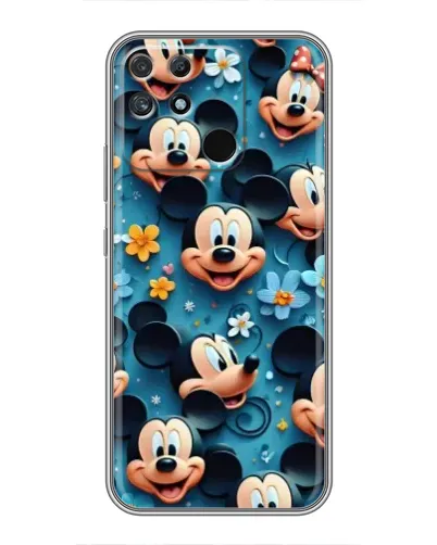 Чехол для Realme NARZO 30A с картинкой «Паттерн Микки и Минни»